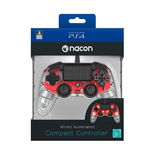 Εικόνα της Controller Nacon Compact Illuminated Wired Red for PS4
