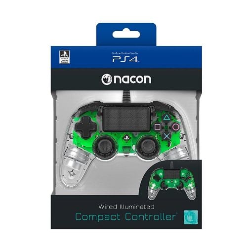 Εικόνα της Wired Controller Nacon Compact Illuminated Crystal Green PS4/PC