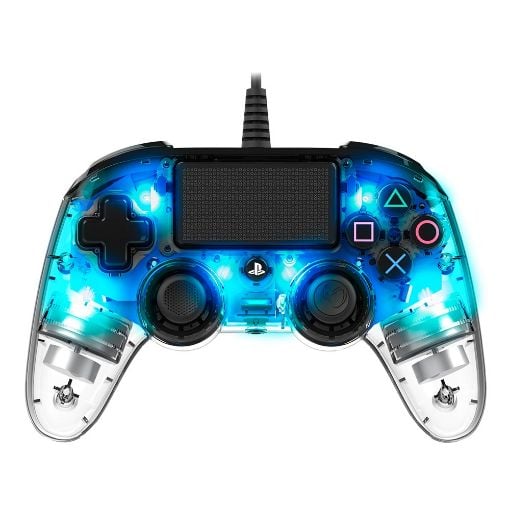 Εικόνα της Wired Controller Nacon Compact Illuminated Crystal Blue PS4/PC