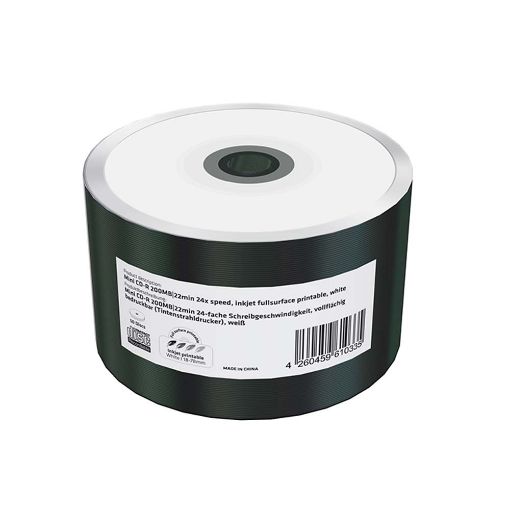 Εικόνα της Mini CD-R 200MB 22' Inkjet Fullsurface Printable 24x MediaRange Shrink 50 Τεμ MR257