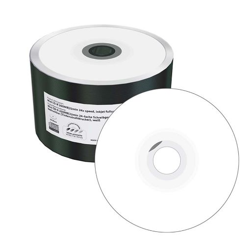 Εικόνα της Mini CD-R 200MB 22' Inkjet Fullsurface Printable 24x MediaRange Shrink 50 Τεμ MR257