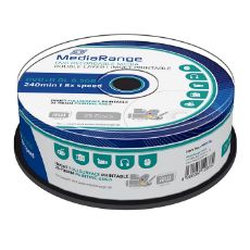 Εικόνα της DVD+R Dual Layer Fullsurface Printable 8.5GB 240' 8x MediaRange Cake Box 25 Τεμ MR474