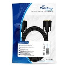 Εικόνα της Καλώδιο MediaRange DVI Monitor Connection, Digital Dual Link DVI plug (24+1)/DVI plug (24+1) 2m Black MRCS129