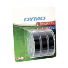 Εικόνα της Ετικέτες Dymo Stamping 9mm x 3m White On Black 3 Τεμάχια S0847730