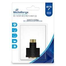 Εικόνα της Adapter MediaRange DVI to HDMI Gold-Plated, DVI-I socket (24+5 Pin)/HDMI plug Black MRCS171
