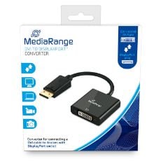 Εικόνα της Καλώδιο MediaRange DVI to DisplayPort Converter Gold-Plated, DVI-I socket (24+5 Pin)/DP plug 15cm Black MRCS174