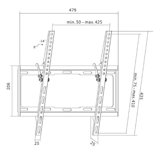 Εικόνα της Logilink Βάση τηλεόρασης 32''-55'' BP0012