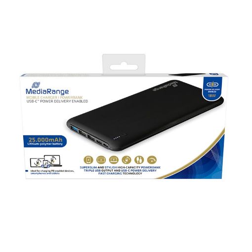 Εικόνα της Power Bank MediaRange 25.000mAh with USB-C Fast Charge MR754