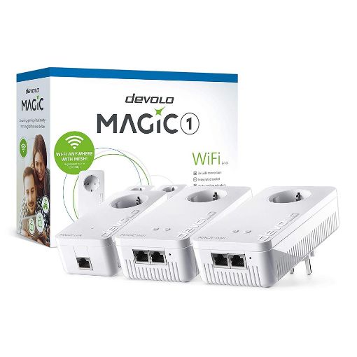 Εικόνα της Powerline Devolo Magic 1 WiFi Passthrough Multiroom Kit 8374