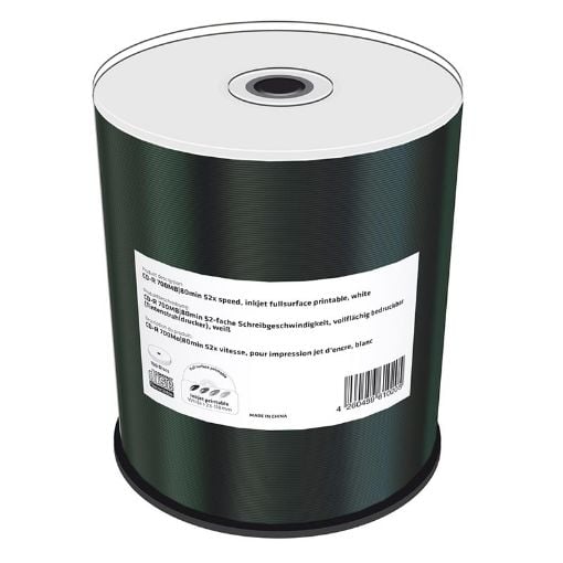 Εικόνα της CD-R 700MB 80' Inkjet Fullsurface Printable 52x MediaRange Cake Box 100 Τεμ MR203