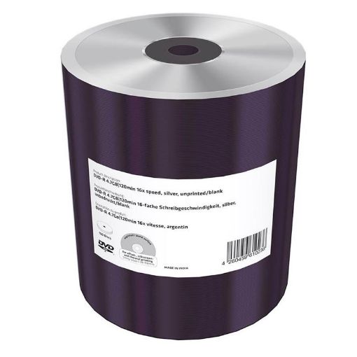 Εικόνα της DVD-R 4.7GB 120' Silver Unprinted 16x MediaRange Shrink 100 Τεμ MR422