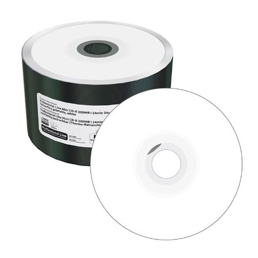 Εικόνα της Mini CD-R 200MB 22' Thermo Retransfer Fullsurface Printable 24x MediaRange Professional Line Shrink 50 Τεμ MRPL520