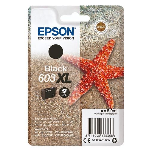 Εικόνα της Μελάνι Epson 603XL Black C13T03A14010