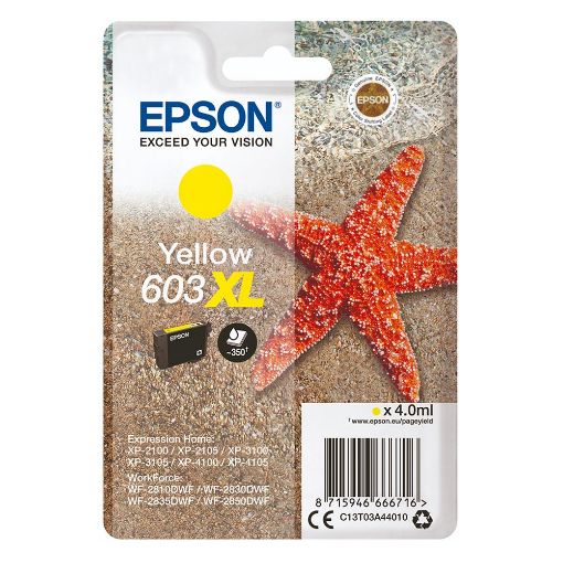 Εικόνα της Μελάνι Epson 603XL Yellow C13T03A44010