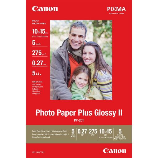 Εικόνα της Φωτογραφικό Χαρτί Canon PP-201 A6 Plus Glossy II 265g/m² 5 Φύλλα 2311B053