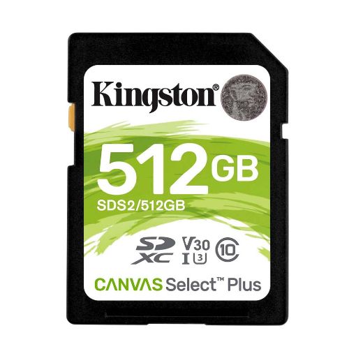Εικόνα της Κάρτα Μνήμης SDXC Class 10 Kingston Canvas Select Plus UHS-1 U3 V30 512GB SDS2/512GB
