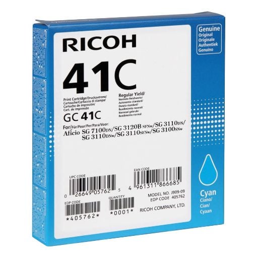 Εικόνα της Μελάνι Ricoh GC-41C Cyan 405762