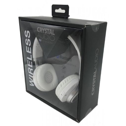 Εικόνα της Headset Crystal Audio BT-01 Bluetooth Over-Ear White-Silver