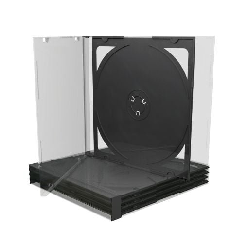 Εικόνα της MediaRange CD Jewelcase for 2 discs 10.4mm Black Tray BOX23