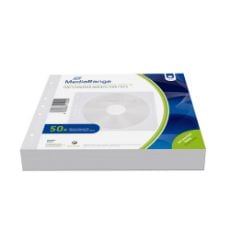 Εικόνα της MediaRange Fleece Sleeves for 2 discs White Pack 50 BOX60