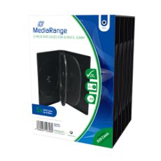 Εικόνα της MediaRange DVD Case for 6 discs 22mm Black Pack of 5 BOX35-6