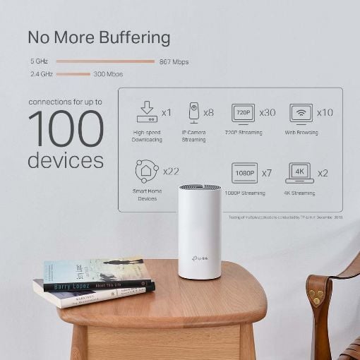 Εικόνα της Access Point Tp-Link Whole Home Hybrid Mesh Wi-Fi System Deco P9 v2 AC1200 + HomePlug AV1000 Dual-Band (3pack)
