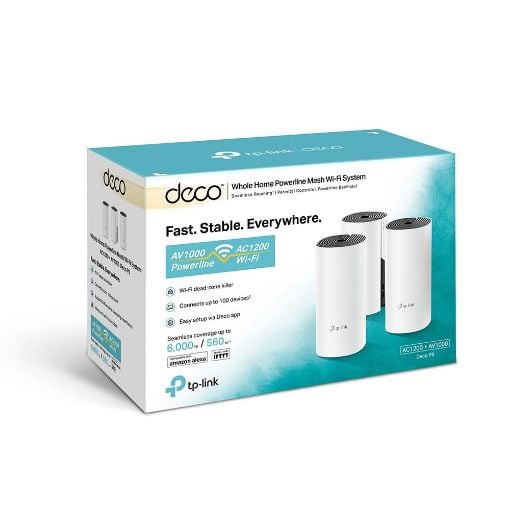 Εικόνα της Access Point Tp-Link Whole Home Hybrid Mesh Wi-Fi System Deco P9 v2 AC1200 + HomePlug AV1000 Dual-Band (3pack)