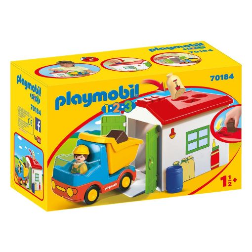 Εικόνα της Playmobil 1.2.3 - Φορτηγό με Γκαράζ 70184