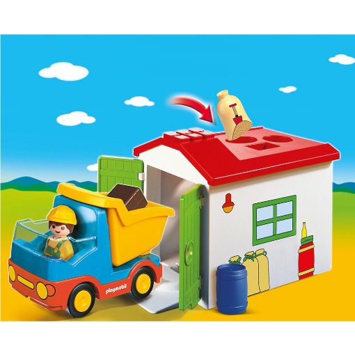 Εικόνα της Playmobil 1.2.3 - Φορτηγό με Γκαράζ 70184