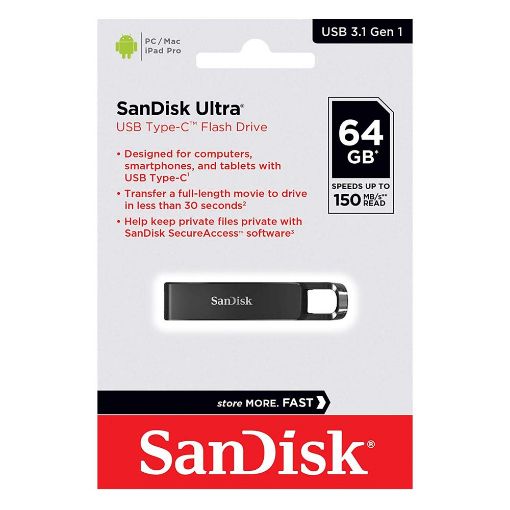 Εικόνα της SanDisk Ultra USB Type-C 64GB Flash Drive SDCZ460-064G-G46