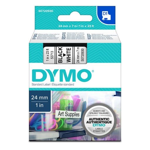 Εικόνα της Ετικέτες Dymo D1 Standard 24mm x 7m Black On Clear 53710 S0720920