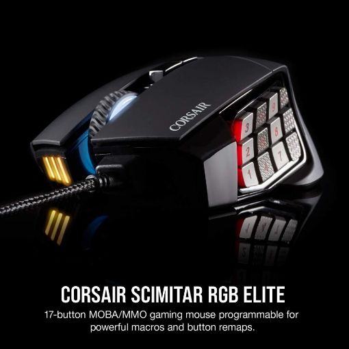 Εικόνα της Ποντίκι Corsair Scimitar RGB Elite Black CH-9304211-EU