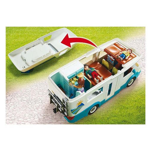 Εικόνα της Playmobil Family Fun - Αυτοκινούμενο Οικογενειακό Τροχόσπιτο 70088