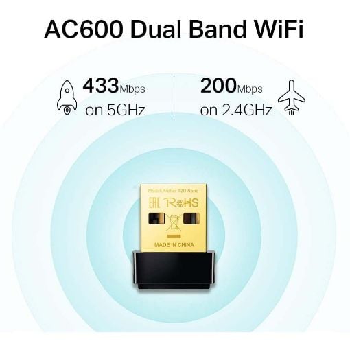 Εικόνα της WiFi USB Adapter Tp-Link Archer T600U Nano v1 AC600
