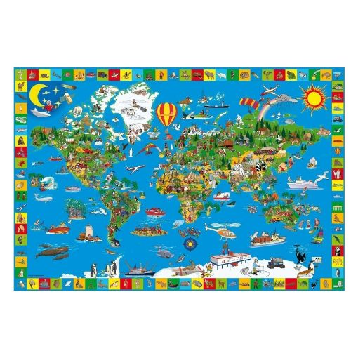 Εικόνα της Schmidt Spiele - Puzzle - Παγκόσμιος Χάρτης 200pcs 56118