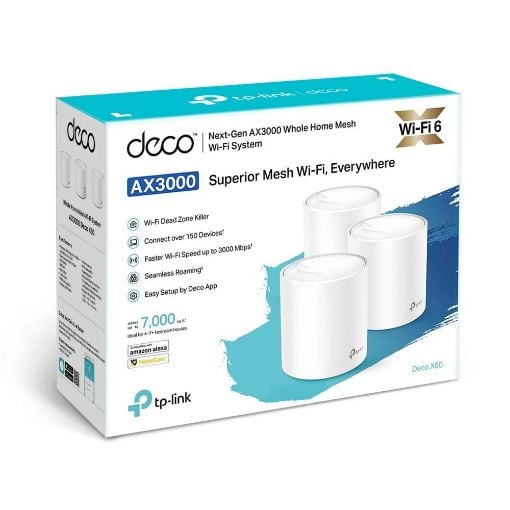 Εικόνα της Access Point Tp-Link Deco X60 v3.2 Whole Home Mesh Wi-Fi 6 System AX5400 (3 pack)