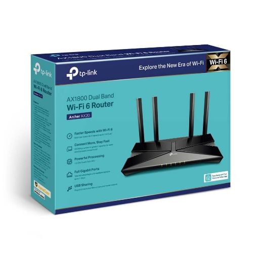 Εικόνα της Router Tp-Link Archer AX20 v1 Dual-Band Wi-Fi 6 AX1800 10/100/1000Mpbs