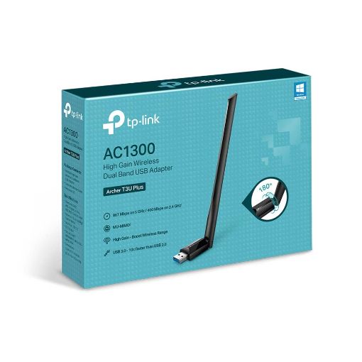 Εικόνα της WiFi USB Adapter Tp-Link Archer T3U Plus v1 High Gain Dual Band AC1300
