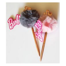 Εικόνα της Gim - Barbie Στυλό με Πομ-Πομ Γκρι 349-61645-2