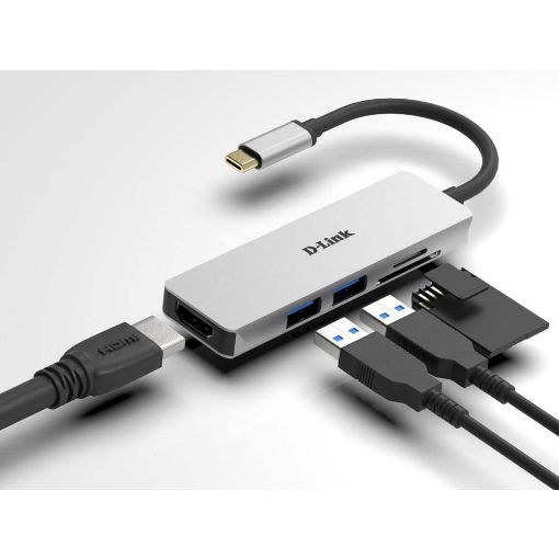 Εικόνα της D-Link 5-in-1 Multi-Port Adapter Type-C DUB-M530