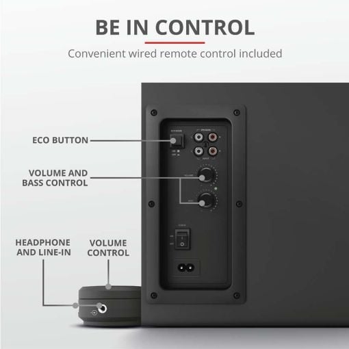 Εικόνα της Ηχεία Trust 2.1 Yuri 120W Black 23696
