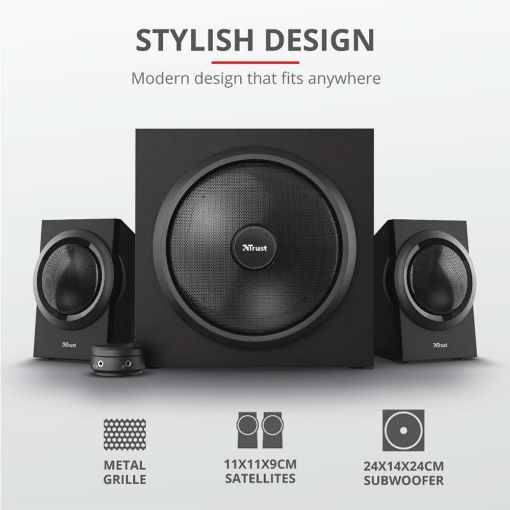 Εικόνα της Ηχεία Trust 2.1 Yuri 120W Black 23696