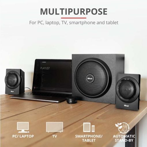 Εικόνα της Ηχεία Trust 2.1 Yuri 120W Black 23696