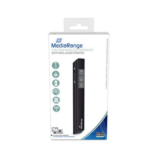 Εικόνα της Wireless Presenter MediaRange 3-Button with Red Laser Pointer MROS221