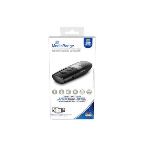 Εικόνα της Wireless Presenter MediaRange Digital 4-Button Black-Silver MROS222