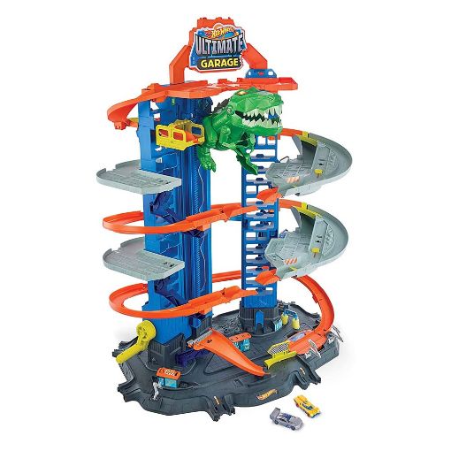 Εικόνα της Mattel Hot Wheels Σετ Παιχνιδιού Βασικές Πίστες City - Γκαραζ με Ρομποδεινόσαυρο GJL14