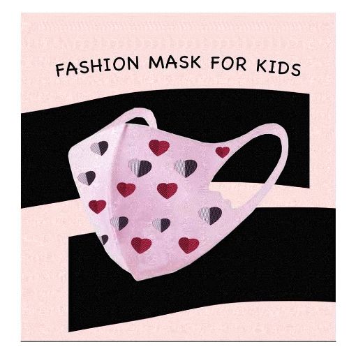 Εικόνα της Παιδική Υφασμάτινη Μάσκα Για Κορίτσια Λευκό-Ροζ Σετ 2 Τεμαχίων