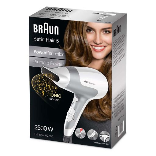 Εικόνα της Σεσουάρ Μαλλιών Braun Satin Hair 5 HD 580 Power Perfection Solo
