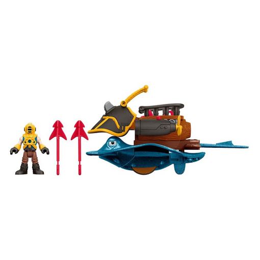 Εικόνα της Fisher Price Imaginext - Captain Nemo & Σαλάχι, Πλάσματα του Βυθού με Φιγούρα και Αξεσουάρ DTH43