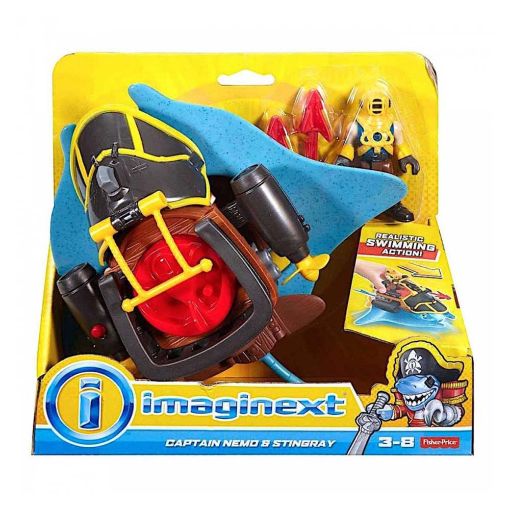 Εικόνα της Fisher Price Imaginext - Captain Nemo & Σαλάχι, Πλάσματα του Βυθού με Φιγούρα και Αξεσουάρ DTH43
